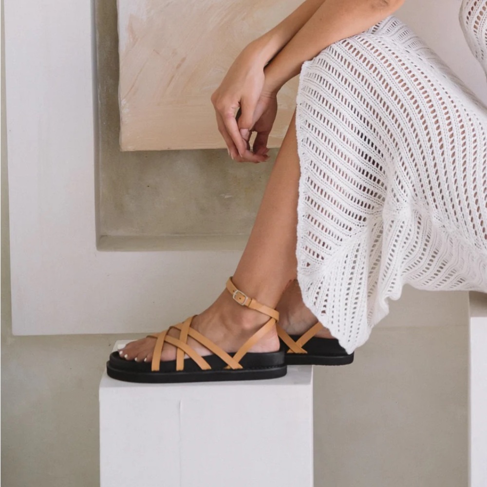 Liberté Genuine 100% Leather Strappy Chunky Sandals – NWT